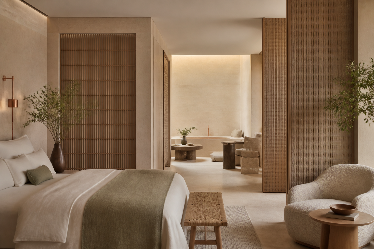 Serene suite and wellbeing alcove